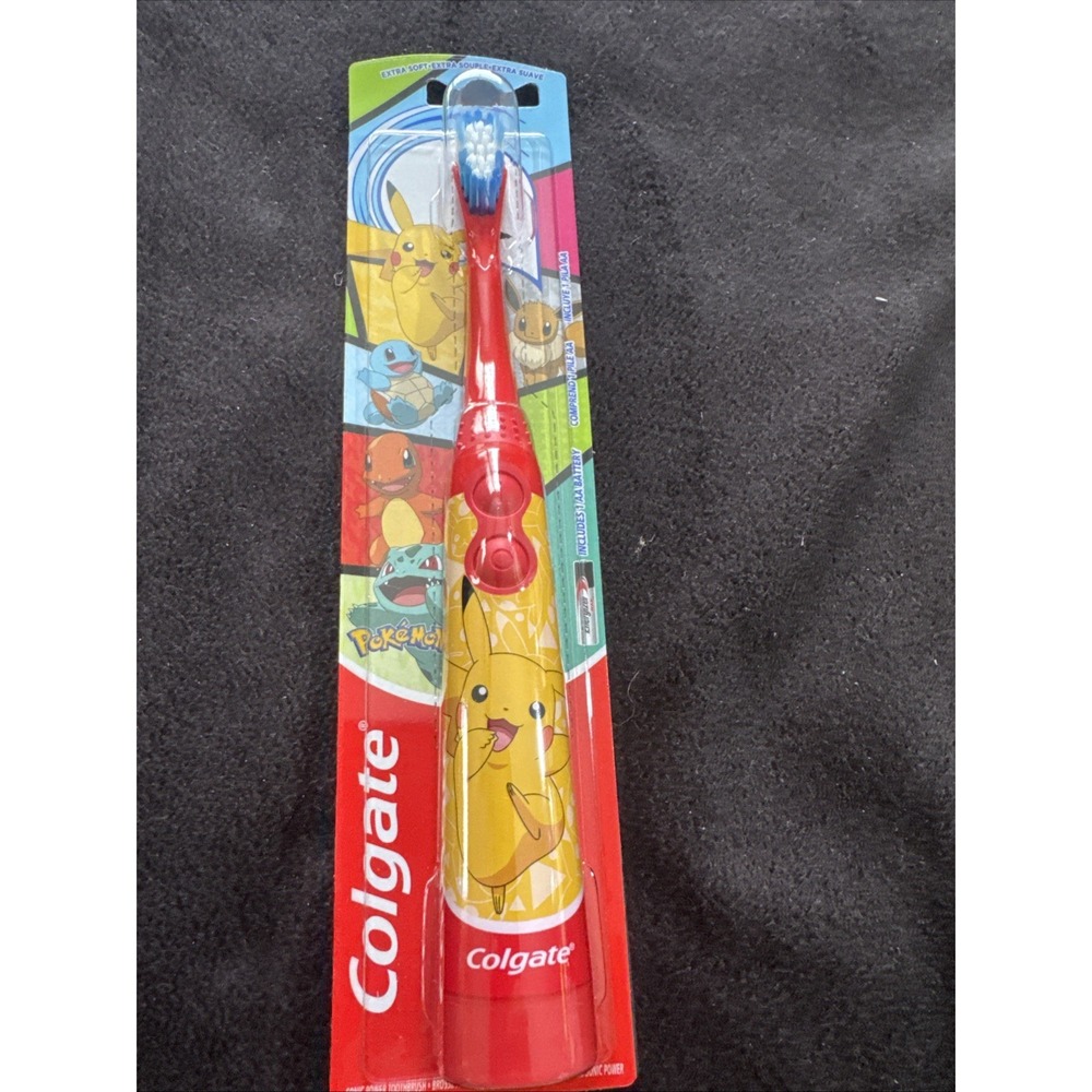 Colgate Kids‎ Toothbrush Battery Powered Electric Extra Soft Bristles Pokemon